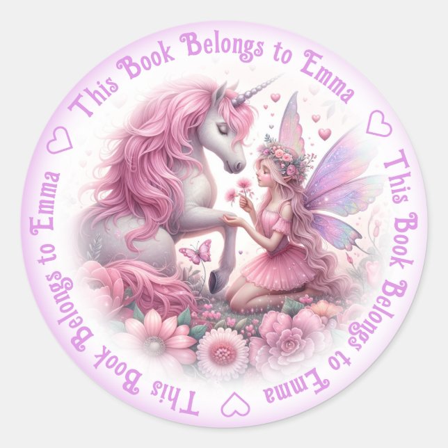 Book Label Unicorns (Front)