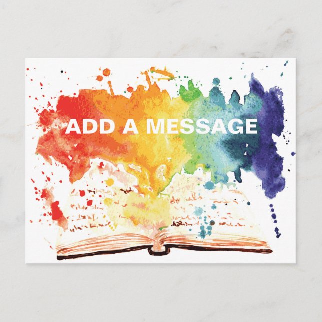 Book Launch Announcement Customizable Postcard (Front)