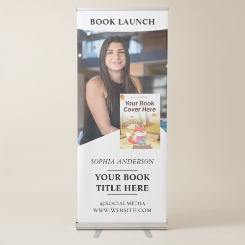 Book Launch Author Book Signing Promotional Retractable Banner