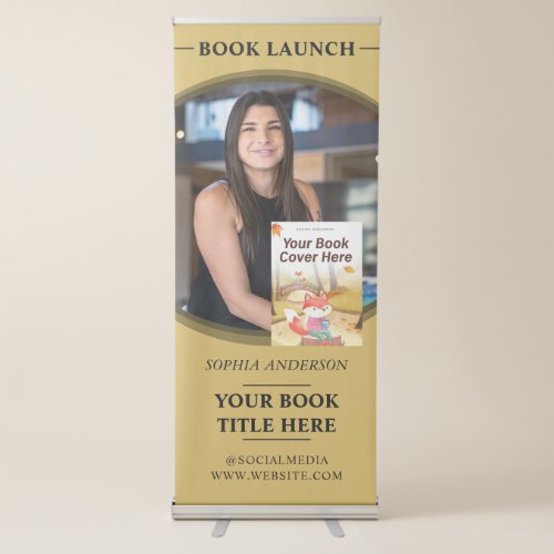 Book Launch Author Book Signing Promotional Retractable Banner