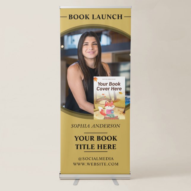 Book Launch Author Book Signing Promotional Retractable Banner (Front)