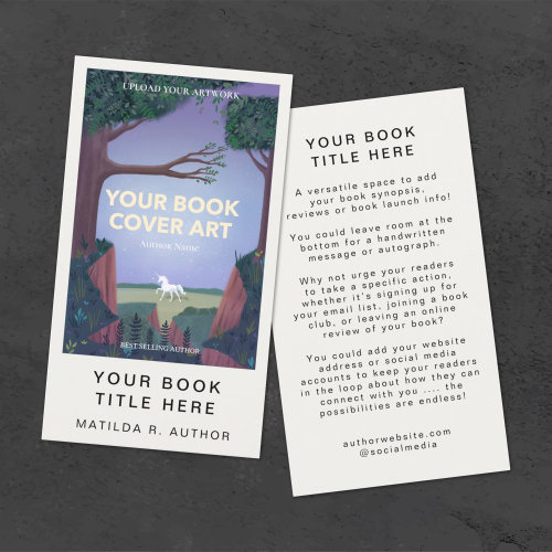 Book Launch | Author Promotional Book Cover Business Card