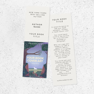 Book Launch Author Promotional Mini Bookmark Card