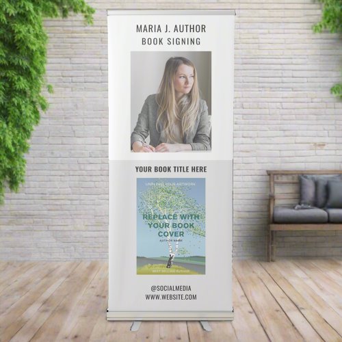 Book Launch Event Advertising Promotional Author Retractable Banner