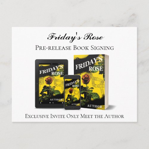 Book Launch Invite Only Signing Party Invitation