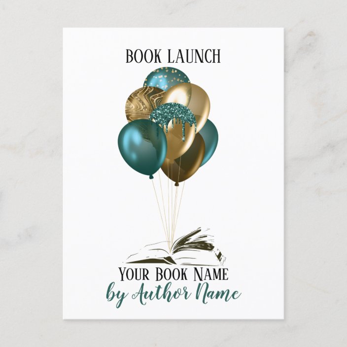 Book Launch Party Invitation Postcard