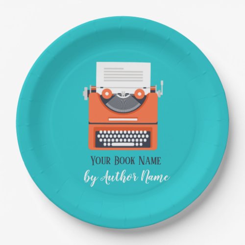 Book Launch Party Typewriter Paper Plates