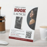 Book Launch Pedestal Custom Sign
