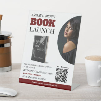 Book Launch Pedestal Custom Sign