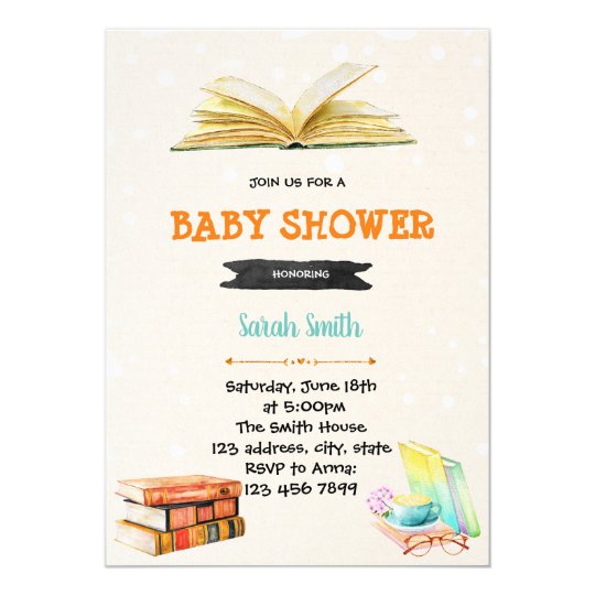 Book library baby shower invitation | Zazzle.com