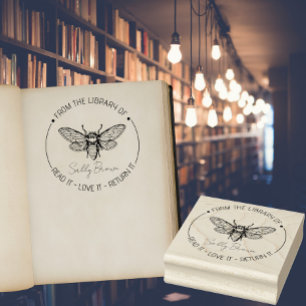 Book library bookplate book stamp Custom BEE