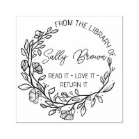 Whimsical Personal Library Bookplate Book Stamp