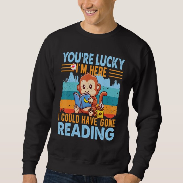 Book Library Librarian Book Reading  Book Reader Sweatshirt (Front)