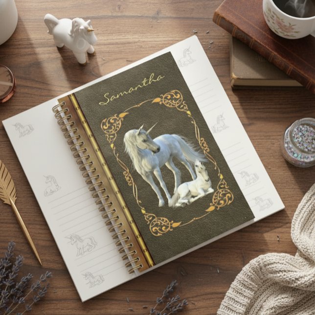 Book Like Leather Metal Unicorn Fantasy Foal Planner (Creator Uploaded)