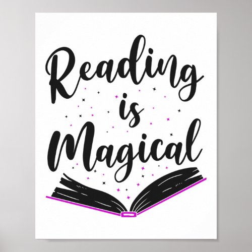 Book Literature Reading Is Magical Poster