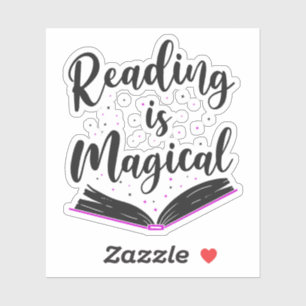 Book Literature Reading Is Magical Sticker