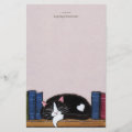 Book Love | Cat on a Book Shelf Note Paper