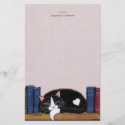 Book Love | Cat on a Book Shelf Note Paper
