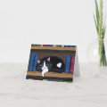 Book Love | Cat Sleeping on Bookcase Note Card