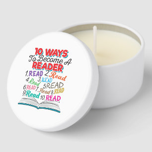 Book Lover 10 Ways to Become a Reader Mini Candle Favors