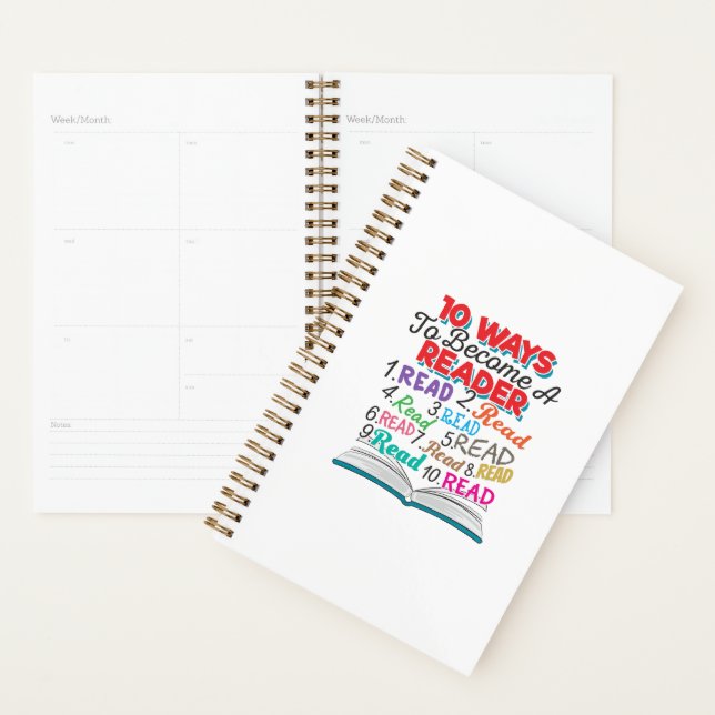 Book Lover 10 Ways to Become a Reader Planner (Display)