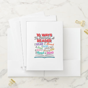 Book Lover 10 Ways to Become a Reader Pocket Folder