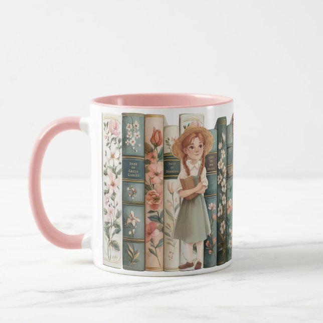 Book Lover | Anne of Green Gables | Floral Books Mug (Left)