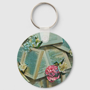 Book lover artwork keychain