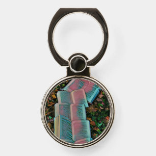Book lover artwork phone ring stand