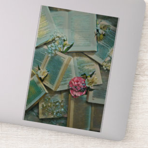 Book lover artwork sticker