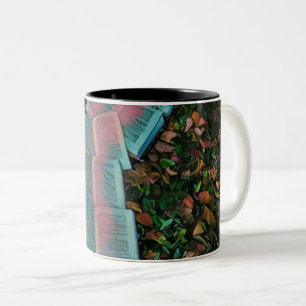 Book lover artwork Two-Tone coffee mug