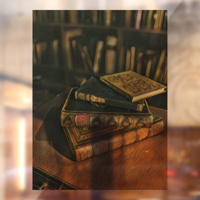 Book lover artwork window cling (Sheet 2)