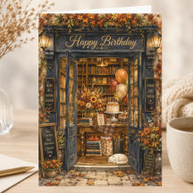 Book Lover Birthday Autumn Bookshop Birthday