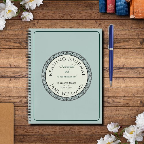 Book Lover Blue Personalized Reading Journal