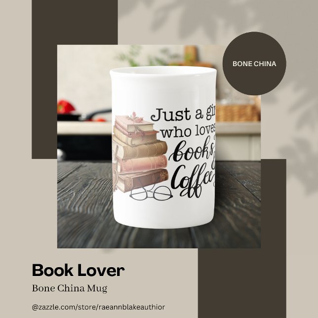 Book Lover Bone China Mug (Creator Uploaded)