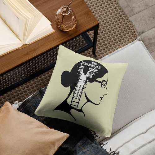 Book lover bookish library reading books throw pillow