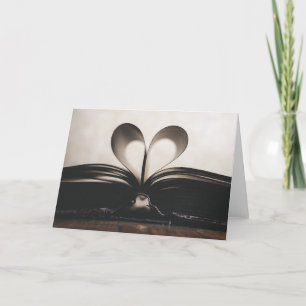 Book Lover Bookish Valentine's Day Holiday Card