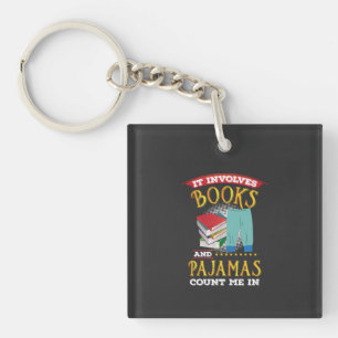 Book Lover - Books And Pajamas Keychain
