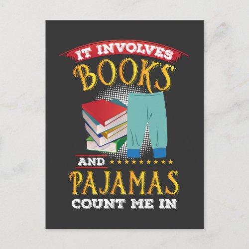 Book Lover _ Books And Pajamas Postcard