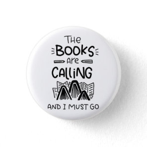 Book Lover, Bookworm, Librarian Button