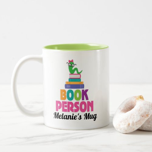 Book Lover Bookworm Reading Gift Two_Tone Coffee Mug