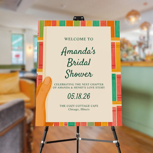 Book Lover Bridal Shower New Chapter Welcome Sign (Creator Uploaded)