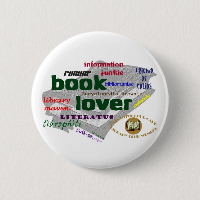 Book Lover Button (Front)