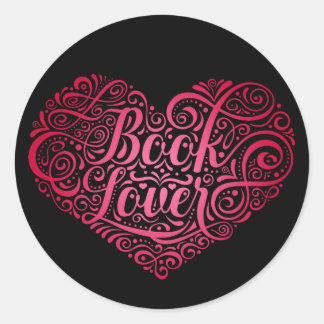 Book Lover Classic Round Sticker