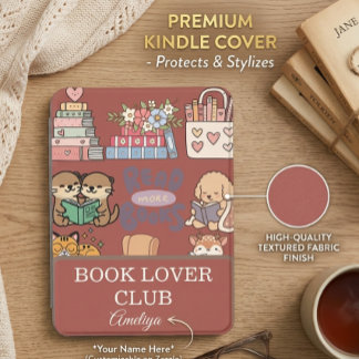 Book lover club kindle cover