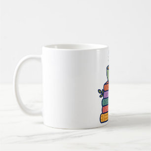 Book Lover Cozy Reading Stack Gift Art Coffee Mug