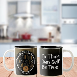 Book Lover - Custom Sobriety Gift Two-Tone Coffee Mug
