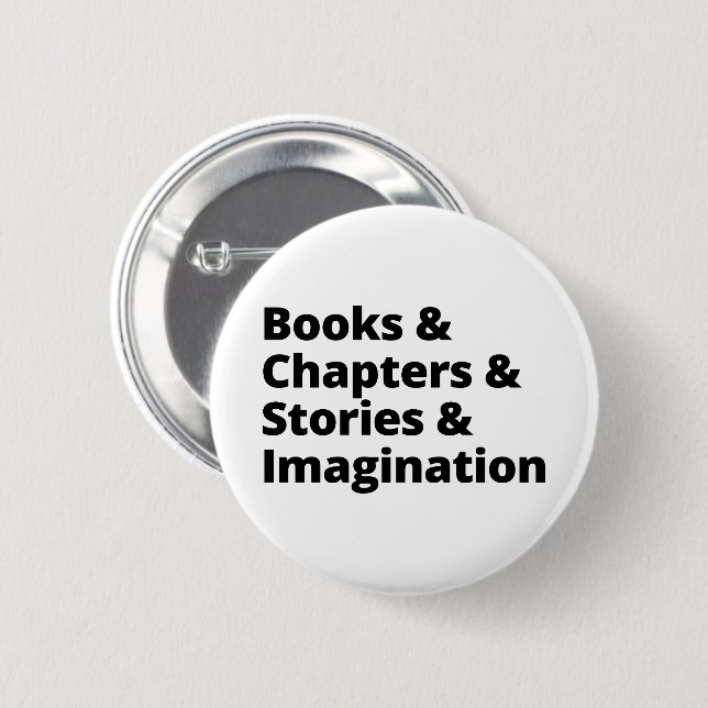Book Lover Design Button (Front & Back)
