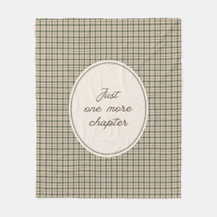 Book Lover Elegant Script Gingham Gift Fleece Blanket