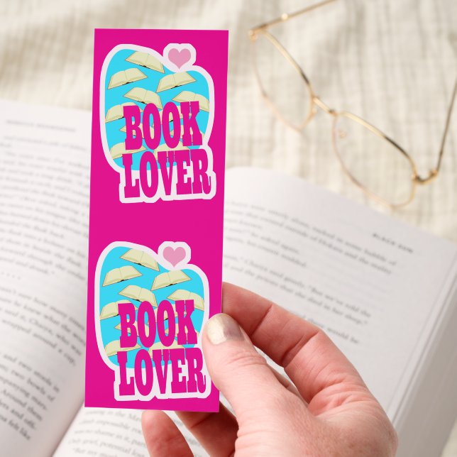 Book Lover Fun Reading Artsy Logo Bookmarks (Hand)